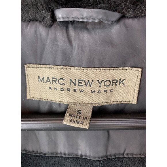 Marc New York Andrew Marc Womens Quilted Fur-Trimmed Jacket S - Removable Hood - Picture 6 of 6